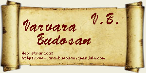 Varvara Budošan vizit kartica